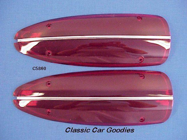 1958-1960 corvette tail light lens (2) brand new! 1959