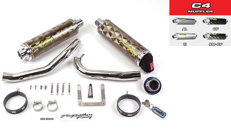Two brothers honda 919 2002-2007 slip-on exhaust carbon fiber