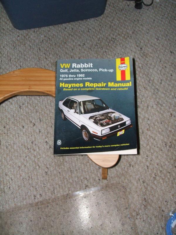 Volkswagen rabbit golf jetta scirocco service manual 1975-1992 haynes manual