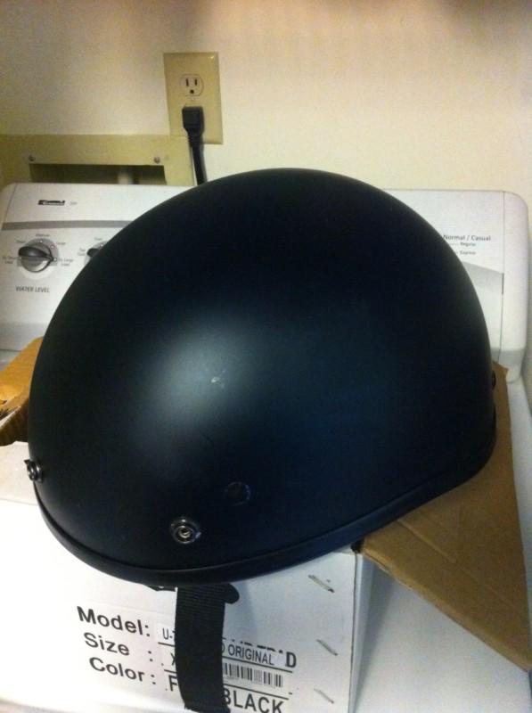 Skid lid original flat black xl motorcycle helmet (like new, never worn) harley