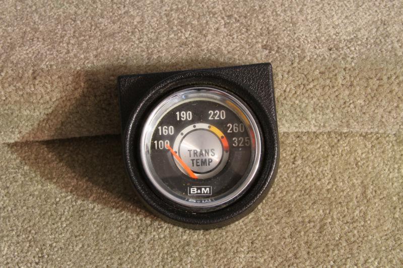 B&m transmission temperature gauge / used / very good condition w/mounting 