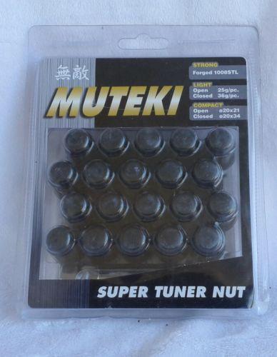 41885b muteki lug nuts black 12 x 1.25mm closed end