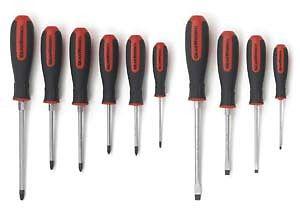Gearwrench 80060 10 piece pozi and slotted screwdriver set