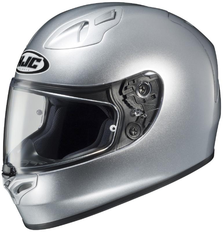 Hjc fg-17 silver large l lg lrg motorcycle helmet