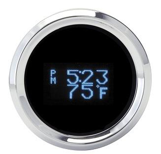 Dakota digital round digital clock date temperature gauge blue display slx-16-1