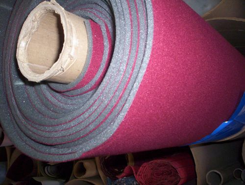 Auto headliner upholstery fabric foam backed  60&#034; x 40&#034;  burgundy usps shipping