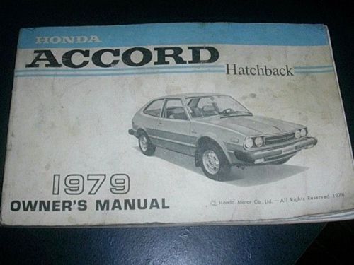 1979 honda accord hatchback owners manual