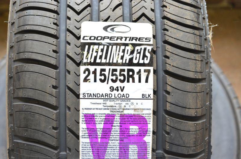 1 new 215 55 17 cooper lifeliner gls blem tire