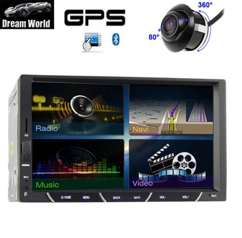 Quad-core android 4.4 2din car stereo radio no dvd player 3g-wifi gps sat+camera