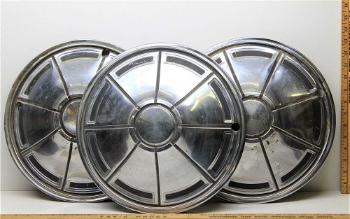 3 vintage dodge dart (? ) hub caps wheel covers 13.5&#034; aluminum genuine oem usa