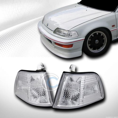 For 90-91 Honda CRX JDM Amber Signal Corner Lights Lamp w/ One Bulb Slot Only 