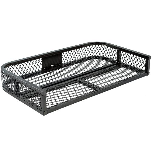 Atv rear rack-mounted steel mesh surface storage cargo carrier basket atvrb-3922