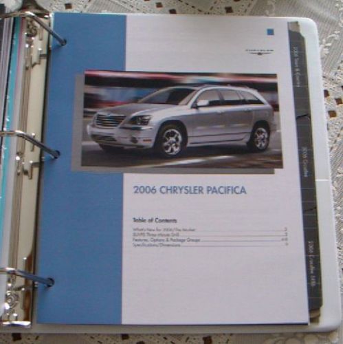 New 2006 chrysler pacifica dealer only salesperson product literature brochure!
