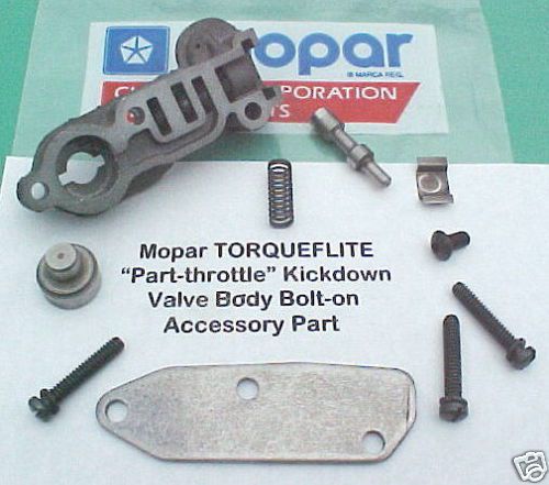 Torqueflite 727, 904 part-throttle 3-2 kickdown parts kit: 1967+ valve bodies