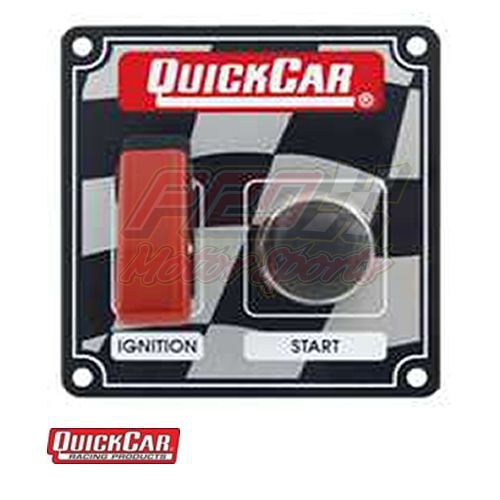 Quickcar racing igntion switch panel   w/ flip switch &amp; push button  50-103