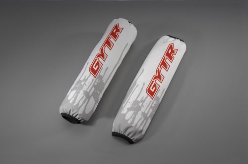 Yamaha raptor 700r white drip front shock covers 06 07 08 09 10 11 12 13