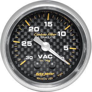 Autometer 4784 carbon fiber vacuum gauge