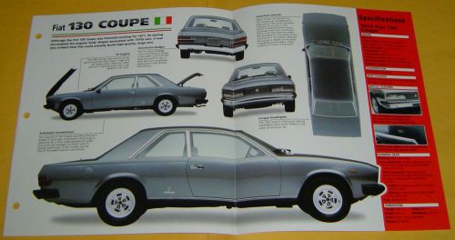 1973 fiat 130 coupe 3325cc v6 weber carb imp info/specs/photo 15x9