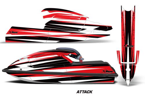 Amr racing jet ski wrap for kawasaki 750 sx graphics kit all years attack red