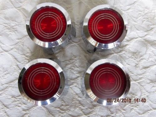 Vintage ford mustang pinto bobcat red hubcap centers set of four  d6ea-1a096