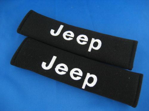 2pcs jeep embroidered seat belt shoulder cover pads