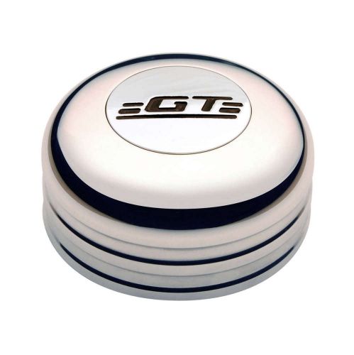 Gt performance products gt3 horn button gt logo polished p/n 11-1004