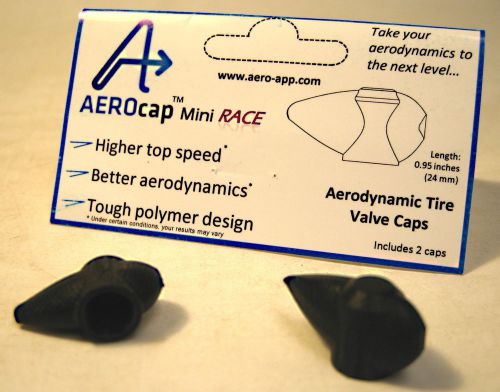 Racing aerodynamic tire valve stem caps pair – designed and made in usa