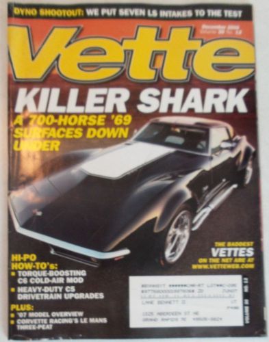 December 2006 vette magazine 700 horse &#039;69 c6 corvette racing le mans three-peat