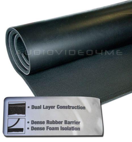 Dual layer foam/rubber sound vibration noise damping floor under carpet pad