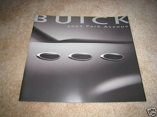 2003 buick park avenue deluxe sales brochure dealer catalog literature