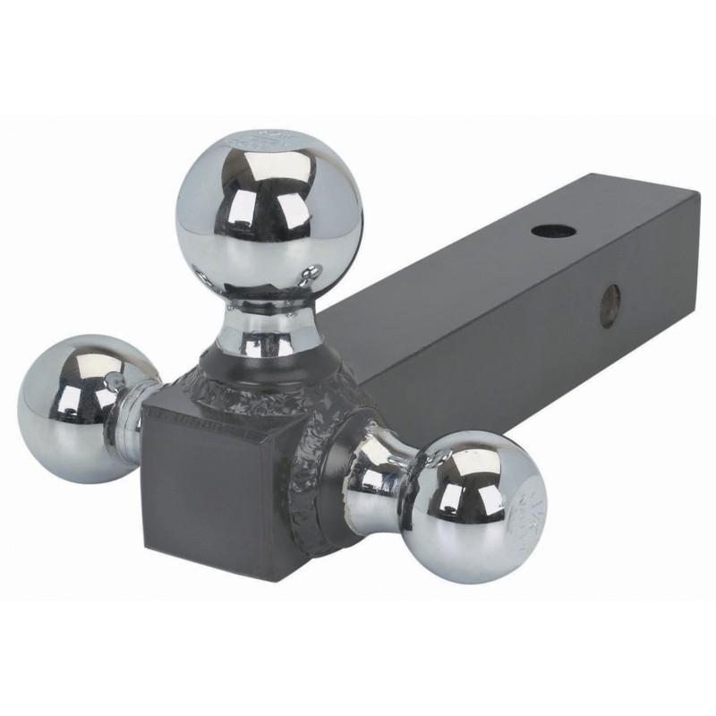 Triple ball trailer hitch ball mount - solid shank - 3 in 1 - tow 7500lbs  wow!!
