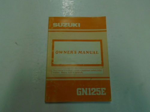 1991 suzuki gn125e owners manual fading factory oem book 91 dealership ***