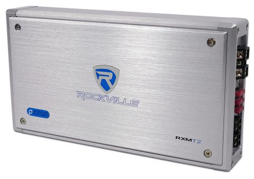 Rockville rxm-t2 micro 2400w 2 ch marine/boat class d amplifier 2x600w cea rated