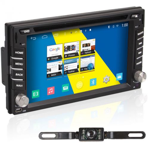 6.2&#034; double 2din car dvd radio stereo android 4.4 wifi 3g gps bluetooth + camera