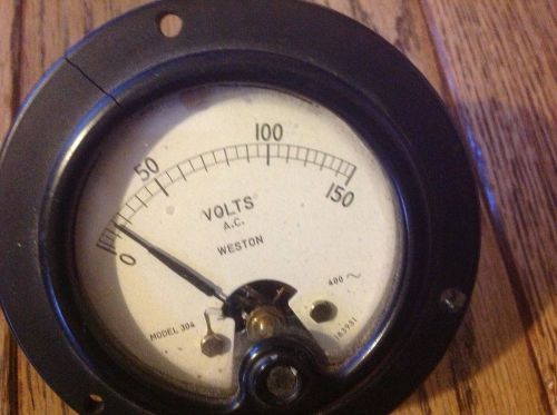 Gauge  vintage, volts ac  0-150, made by weston model 304,