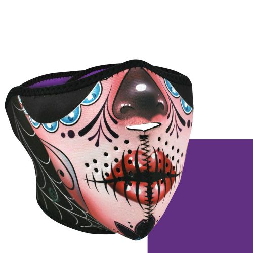 Sugar skull motorcycle biker ski paintball neoprene face mask half face