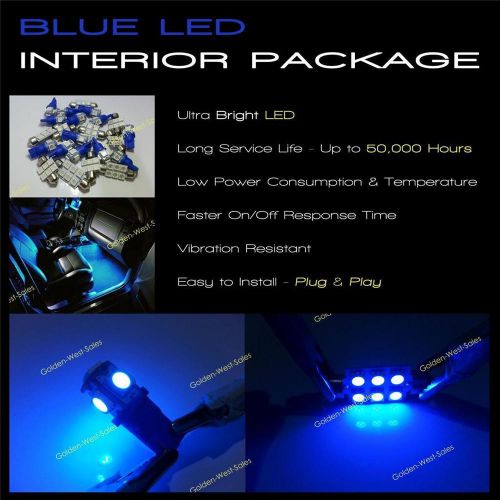Ford fiesta 2011-2013 2012 interior xenon blue led lights bulbs package kit 7x
