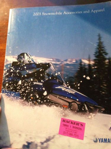 Yamaha snowmobile accessories and apparel manual book catalog