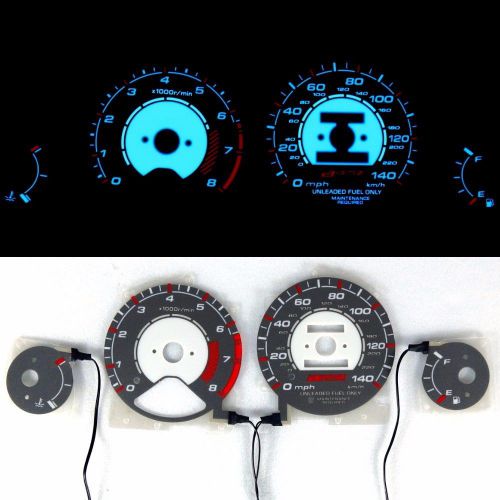 Indiglo glow gauge dash face for honda accord 96-97 mph