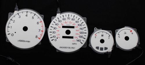 140mph indiglo dash glow gauge white face new for 1994-1998 mitsubishi galant