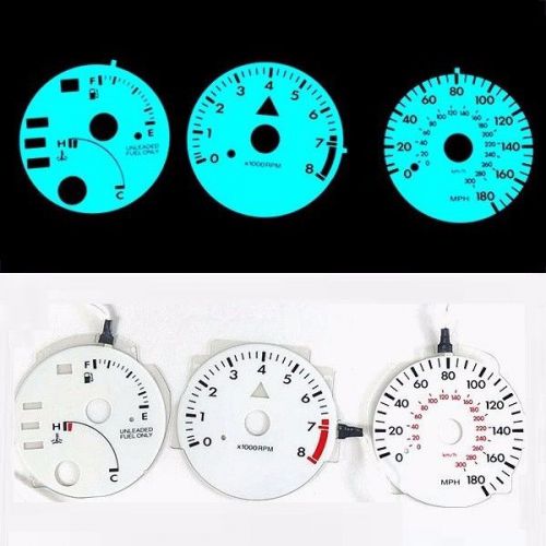 Indiglo glow gauge dash white face el cluster for toyota supra 93-98 at/mt