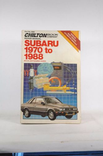 Subaru star gl dl 4x4 brat rs xt loyale 1970 - 1988 service manual ski team car
