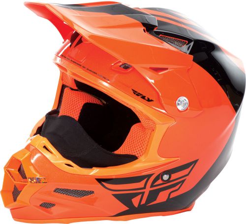 Fly racing 73-4127xs f2 carbon pure cold weather helmet orange/black xs