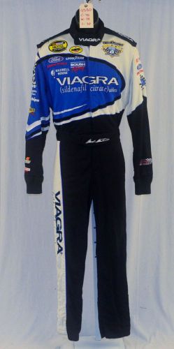 Mark martin viagra race used sfi5 nascar driver suit fire suit #4580 40/28/30