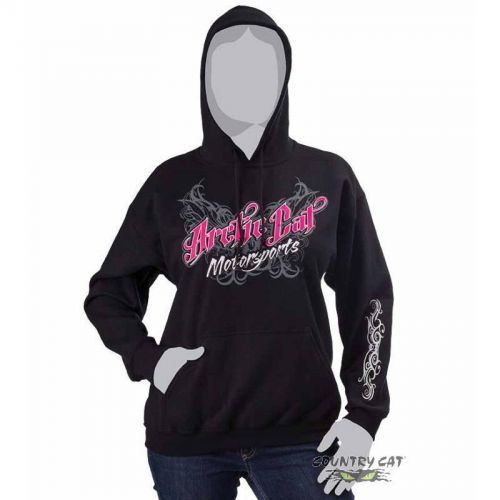 Arctic cat women&#039;s motorsports wings hoodie hooded sweatshirt - black - 5253-82_