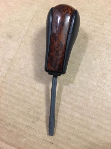 Bmw 5 series wood leather wrapped gear shifter handle