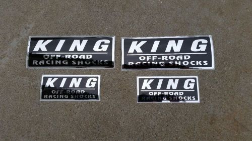 King shocks off road racing 4 pack stickers black and silver