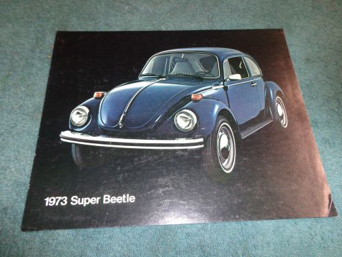 1973 volkswagen / vw super beetle (bug) sales brochure /original showroom flyer