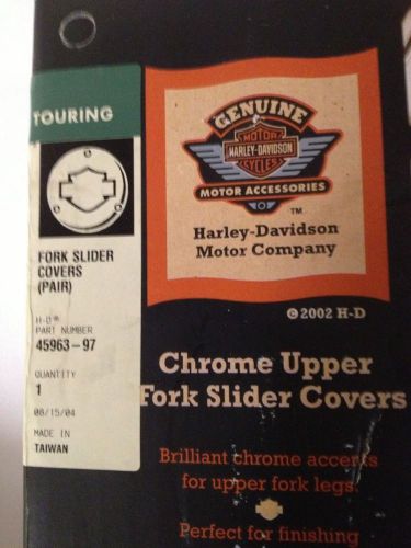 Harley davidson covers cowbells touring upper fork slider covers new 45963-97