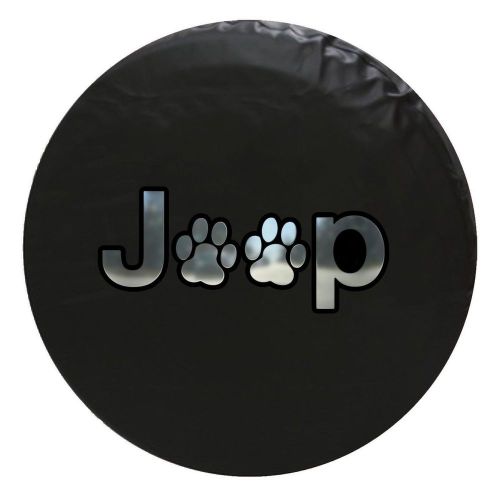 Jeep spare tire cover paw print 31 inch - chrome